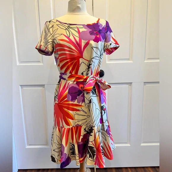 Kate Spade Dresses | Kate Spade Summer Silk Floral Dress | Color: Pink/Purple | Size: 4 | Tanita214's Closet